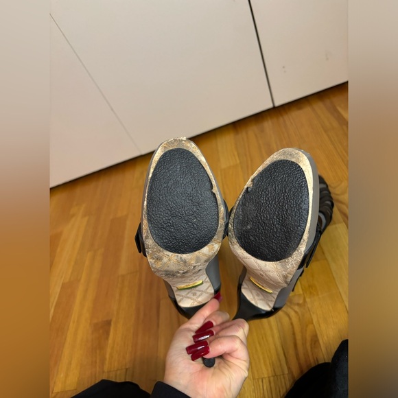 L.A.M.B black and grey leather boots - Picture 7 of 9